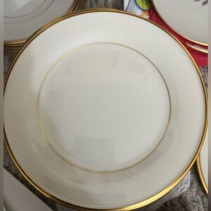 COPY - ETERNAL LENOX . Salad plate . Cream and gold trim. 8” diameter. BNWOT.